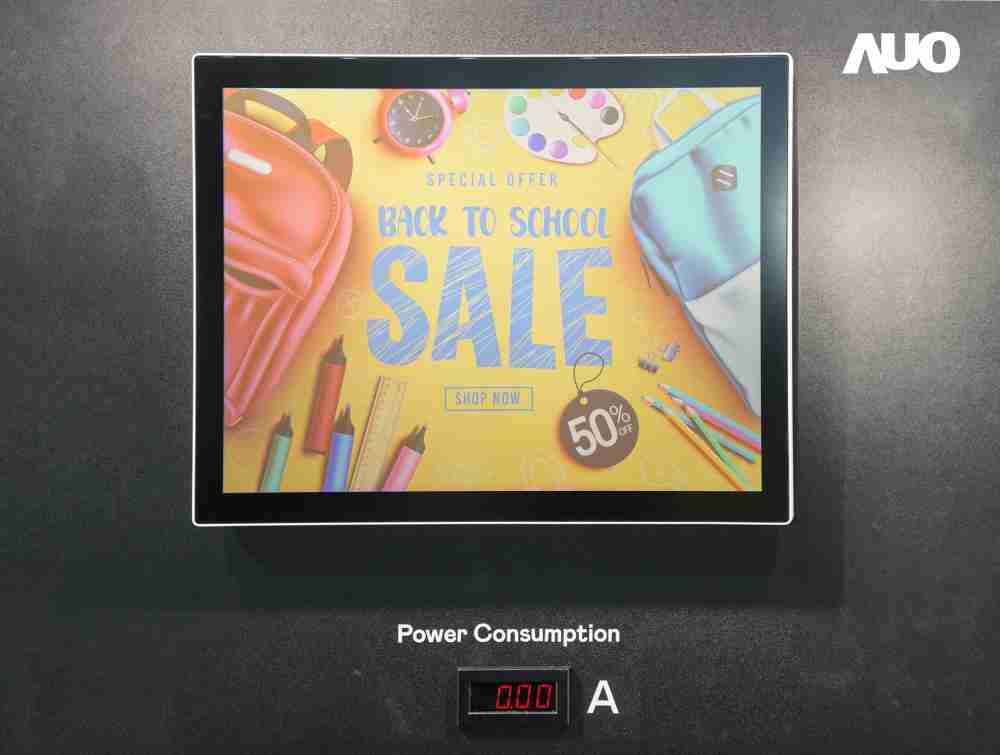 z6尊龙展示胆固醇液晶超低耗能户外全彩显示器，，，，ChLC（胆固醇液晶）以双稳态技术使静态显示零功耗，，具省电、、、、高彩度、、、、环保的特性，，还整合软硬件系统解决方案，，可透过单一云端平台管理